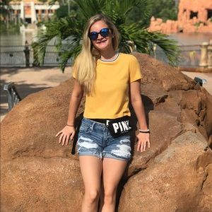 Waffle Hollister crop top size Small